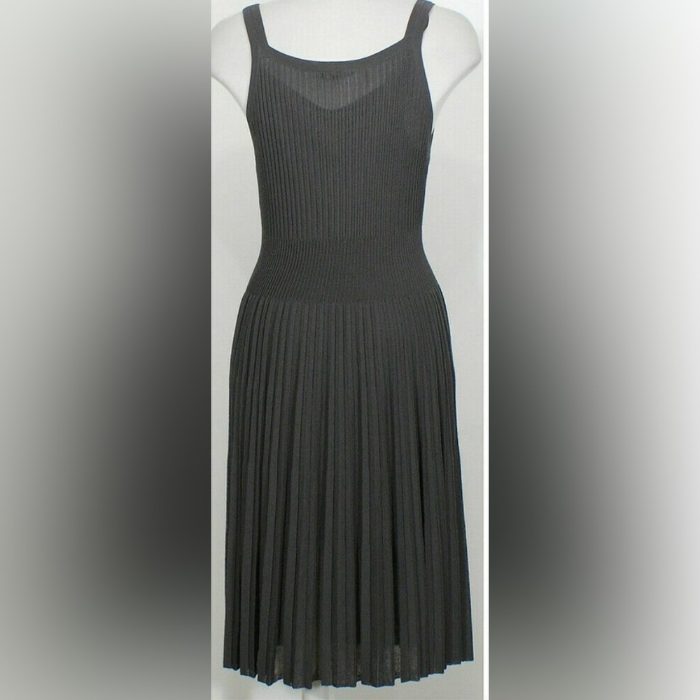EILEEN FISHER Refined Viscose Pleat Kick Surplice Knee Length Dress, XL NWT